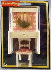 Lundby of Sweden Réf 7117 - Coiffeuse Lumineuse avec Miroir & Chaise Neuf Bliste