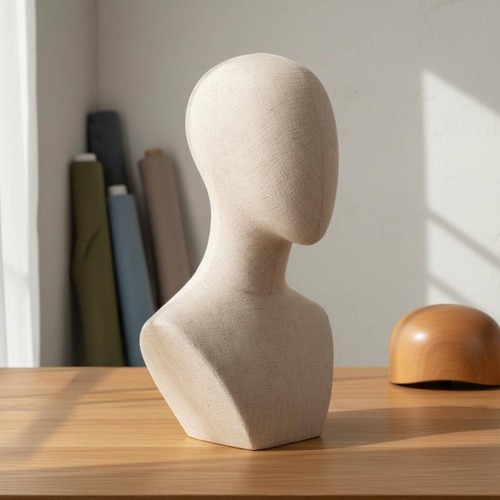Tête mannequin tissu - de,