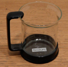 TASSE à CAFE thé BODUM made in DENMARK verre et poignée plastique NOIRE