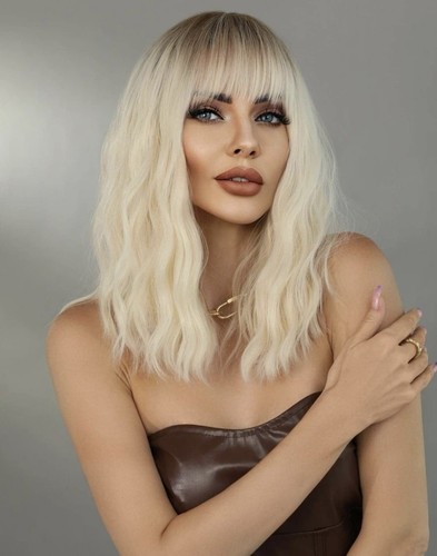 Perruque synthétique blonde - perruque,