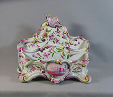 ST Clément, Emile Gallé, Porte Courrier en Faience de Style Louis XV Mouvementé