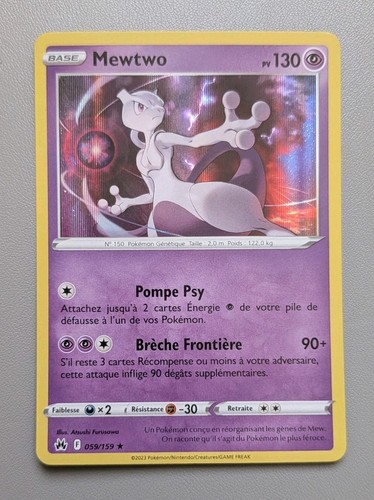 Carte pokémon mewtwo 059 - carte, 059/159