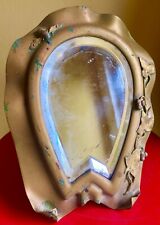 miroir sur pied art nouveau bronze ou laiton  à décor de feuillages et insectes