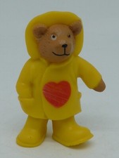ANCIENNE FIGURINE PVC NOUNOURS PETIT OURS EN IMPER JAUNE MARIN