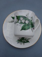 JOLIE TASSE à CAFÉ Décor de MUGUET " MAY " en Porcelaine Anglaise - Mug Coffee