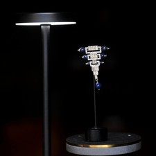 Broche Argenté Art Déco Triangle Perle Lapis Lazuli Bleu Plaqué Argent 925 QD10