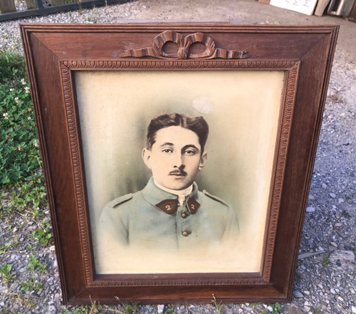 Ancien grand cadre photo - , en