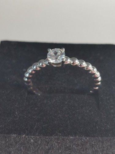 Bague solitaire argent - en,