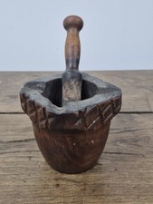 Ancien Mortier En Bois