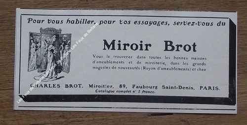 Publicité ancienne miroir - publicité,