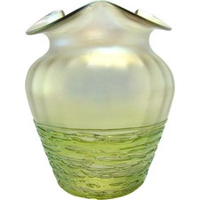 Iridescent Art Glass Vase with