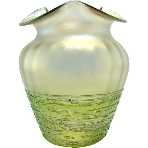 Iridescent art glass vase - art,