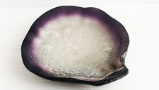Assiette coquillage en forme huitre, céramique émaillée, POL CHAMBOST, 1960's