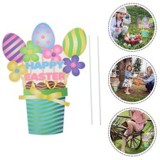  1pc décoration de fête de pâques décoration de cour sur le thème signe décor