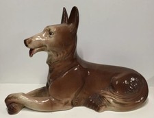 Grand Chien Berger Allemand Faïence De St Clément H 26 L 40 Cm N1