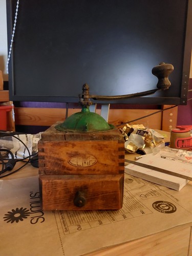 Moulin café vintage bois - vintage,