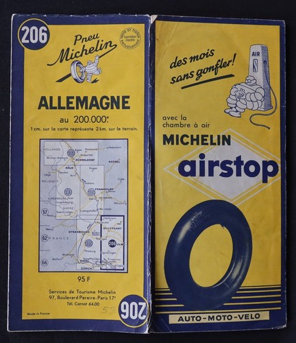 Carte michelin 206 allemagne - carte,