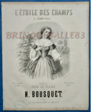 DANCE SCHOTTISCH PARTITION ÉTOILE DES CHAMPS Narcisse BOUSQUET HAINL 1859 PINÇON