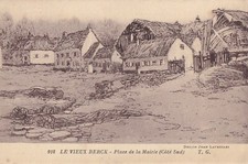 Carte postale ancienne postcard BERCK-PLAGE place de la mairie dessin Lavezzari