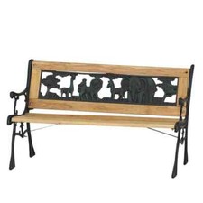 Banc En Bois Massif Antik-Vert