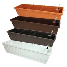 XXL Balconnière Bacs à Fleurs Venezia avec Arrosage Indicateur de Niveau D'Eau