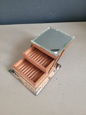 Boite à cigarettes vintage en bois et miroirs