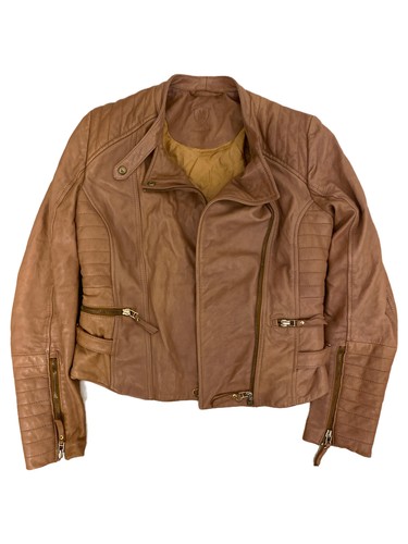 Massimo dutti veste cuir - massimo, femme