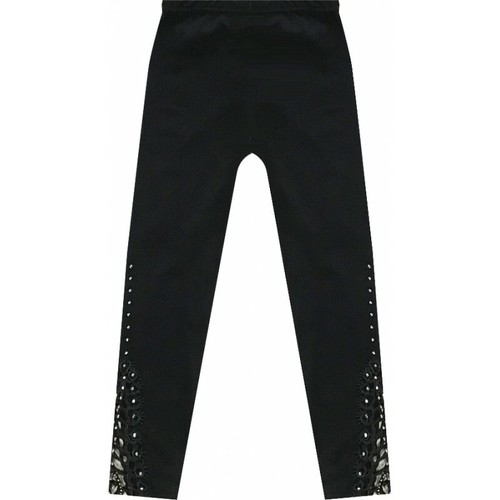 Legging noir pour fille strass - legging,
