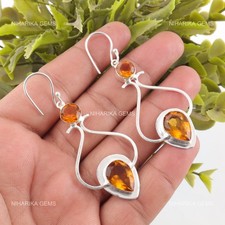 925 Argent Poire Citrine