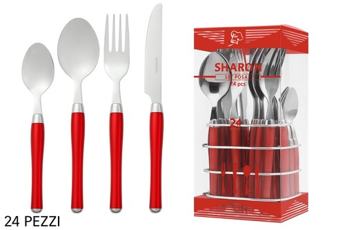 Set couverts rouges table - couverts, de