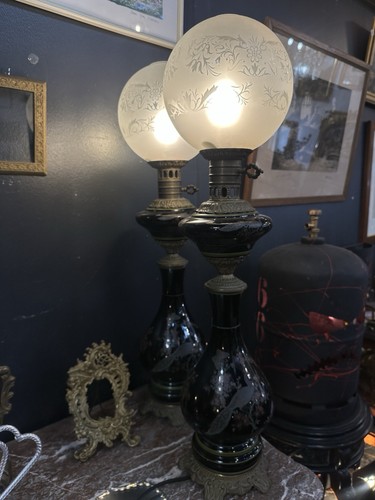 Grande paire lampes - paire, de