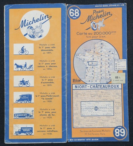 Carte michelin niort - michelin, 68