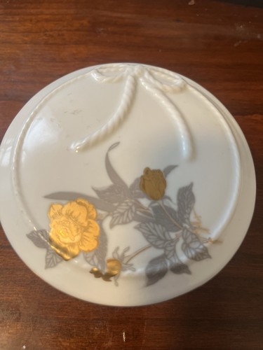 Round trinket box - round, porcelain