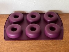 MOULE en silicone Hoops Beignets Donuts Tupperware - 6 Cavites 80-90 Ml - Violet