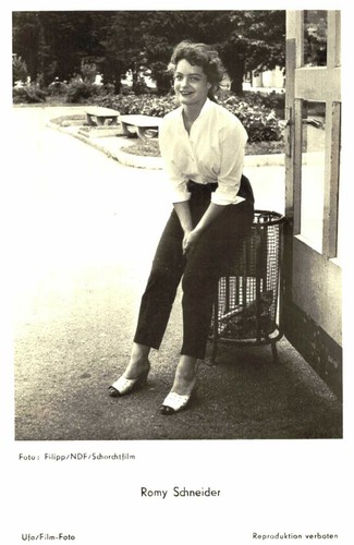 Romy schneider carte postale - romy,