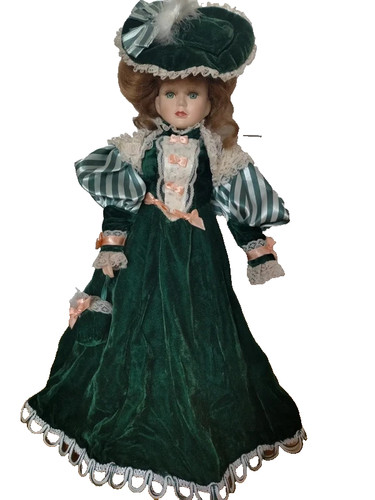 Poupée porcelaine robe - poupée,