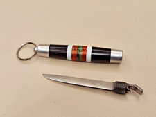 Ancien couteau de poche pliant en baril de l'URSS - ouvre bouteille / art pén...