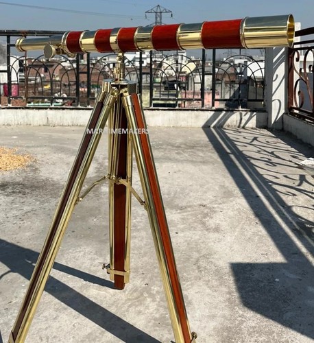 Ancien télescope laiton - ancien, en