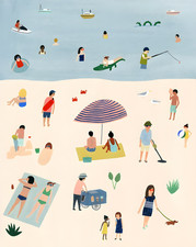 Art mural de jour de plage -