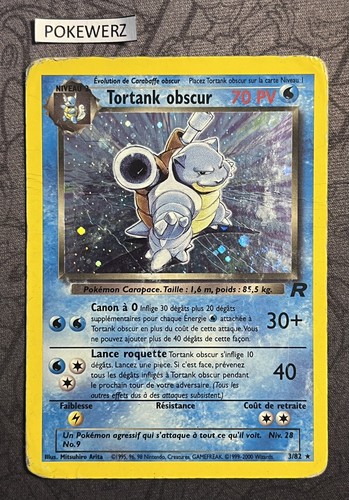 Carte pokémon tortank obscur - carte,