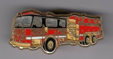 RARE PINS PIN'S .. POMPIER FIRE CAMION TRUCK POMPE SEAGRAVE 1250 OR USA 3D ~EQ