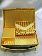 ANTIQUE BOITE A MUSIQUE COFFRET CIGARETTE ALLUMETTE VINTAGE MUSICAL BOX METAL OR