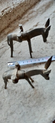 Couple ânes bronze art