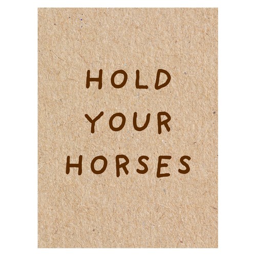 Affiche typographique hold - typographique, "hold