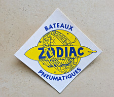 autocollant ancien  ZODIAC Bateau gonflable pneumatique original 1970 vintage