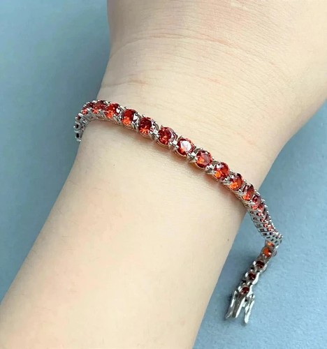 Bracelet tennis grenat rouge - , 9