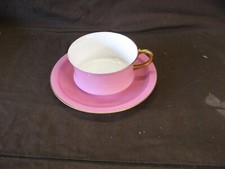 Tasse & Sous-tasse Pink en Porcelaine Fine – Manufacture Cauldon (Angleterre)