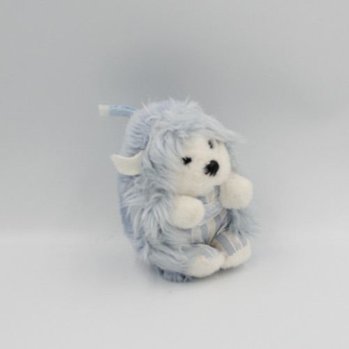 Doudou hérisson bleu tartine - bleu,