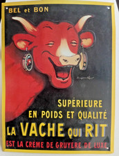 Plaque émaillée La vache qui