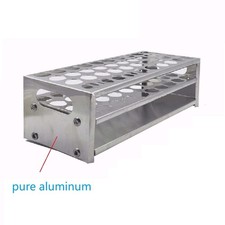 Support de tube à essai 3 couches 40 trous rack 2 fentes aluminium pour tube 18